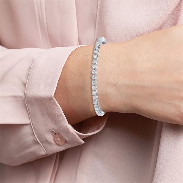 Aurora Diamond Tennis Bracelet in Gold - Image 9