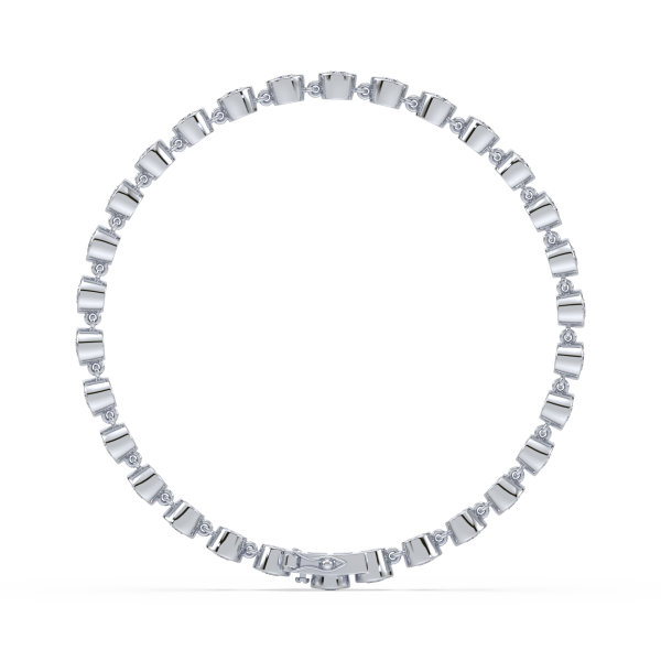 Rose Gold Bezel-Set Diamond Tennis Bracelet - Image 9