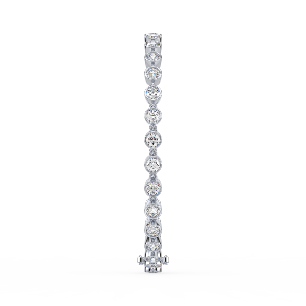 Rose Gold Bezel-Set Diamond Tennis Bracelet - Image 12