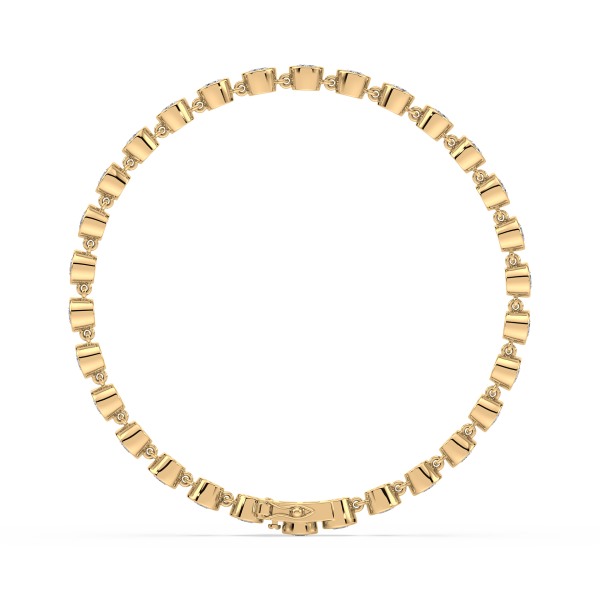Rose Gold Bezel-Set Diamond Tennis Bracelet - Image 14