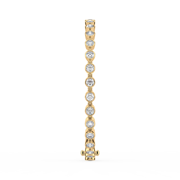 Rose Gold Bezel-Set Diamond Tennis Bracelet - Image 3