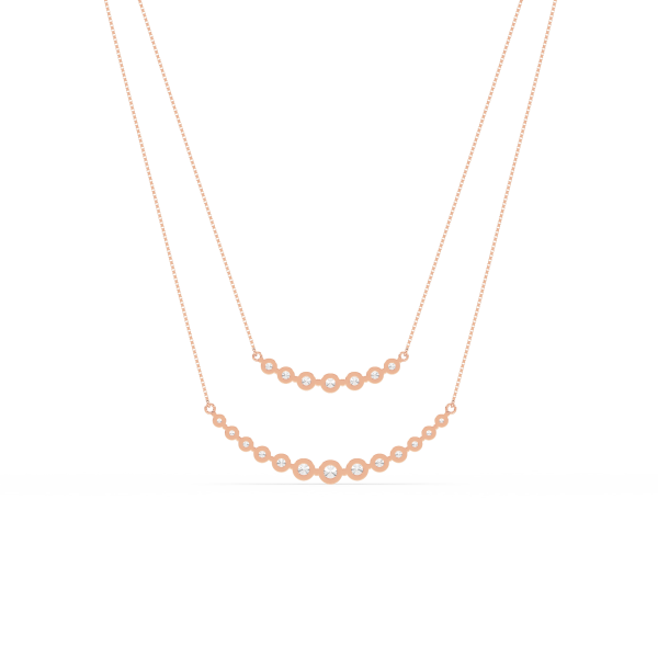 Twin Radiance Diamond Curve Necklace