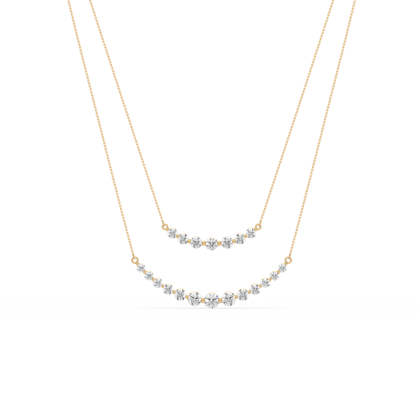 Twin Radiance Diamond Curve Necklace - Image 7